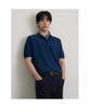 Binpolmen Cotton Silk Collared Neck Knit Blue