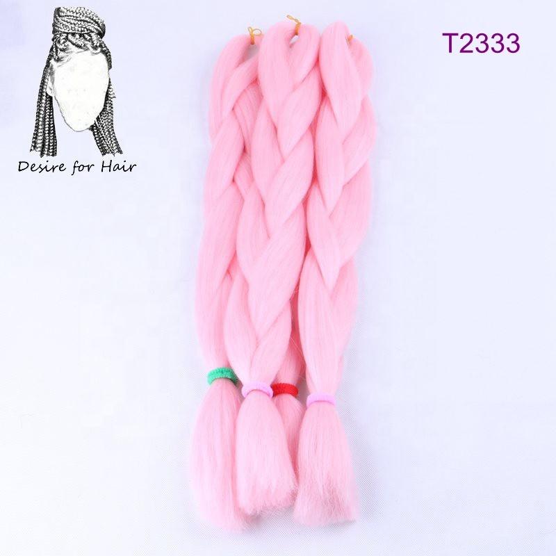 Große Menge auf Lager 24 Zoll 80g Weiche Seidige Synthetische Haarverlängerungen für Häkelzöpfe Haarherstellung Jumbo Braiding Synthetisch