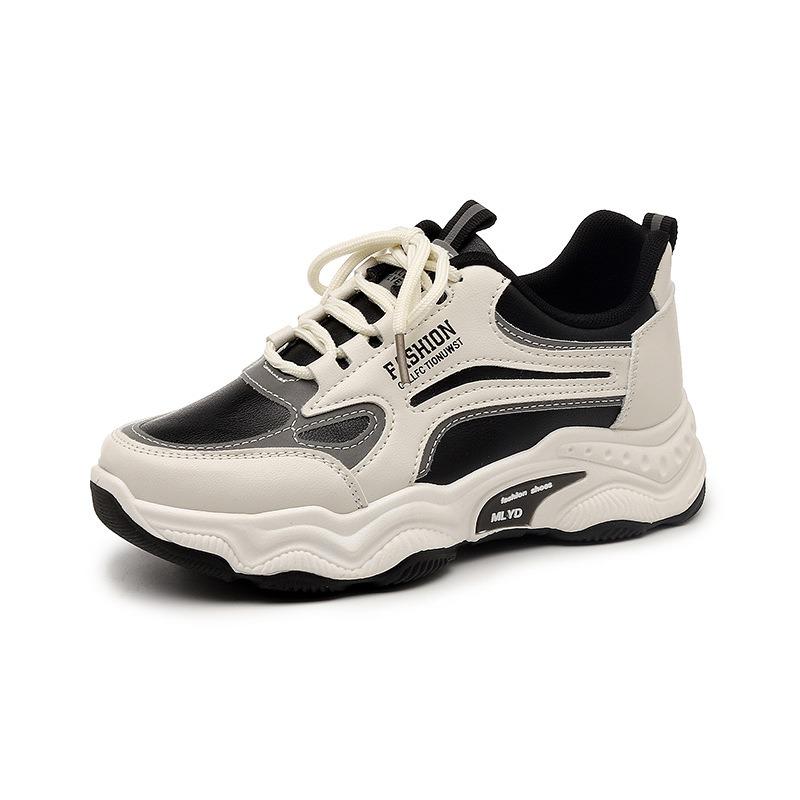 Plateau-Väter-Schuhe Damen neue Studenten-Sportschuhe lässige kleine weiße Schuhe Damen