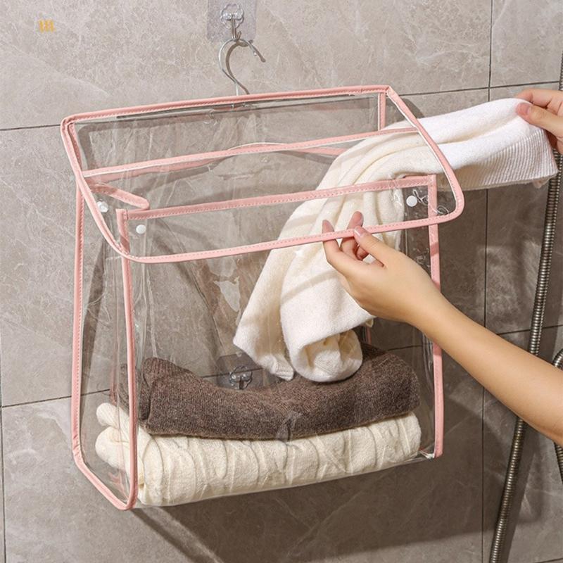 Multipurpose Multi Pocket Clear Shower Storage Bag Waterproof Hanging Wall Organizer Bathroom Accessory