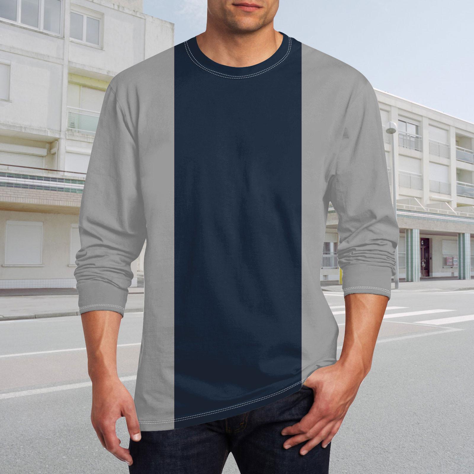 

Муж. Футболка Круглый вырез Одежда Одежда На открытом воздухе Длинный рукав С принтом Модельер Винтаж XXXL