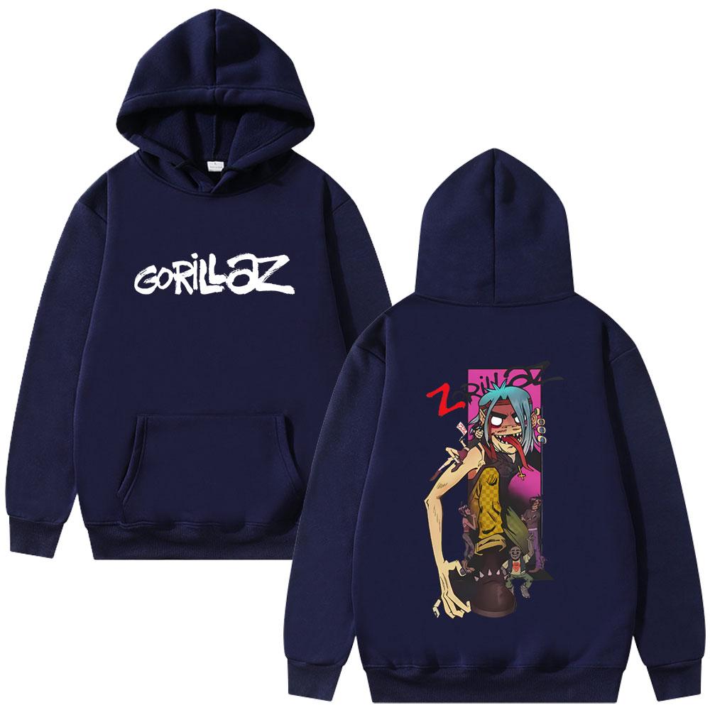 Gorillaz Band Hoodie Men Women Hip Hop Rock Fashion Oversized Sweatshirt Male Casual High Quality Fleece Hoodies