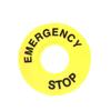 22mm Emergency Stop Button Sign for LAY37 LA38 LA39, 60mm Outer Diameter