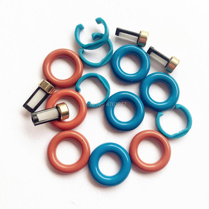 

wholesale 4 Sets/16Pcs Fuel Injector Repair Kit for Mitsubishi Lancer 2.0L l4 3.0 V6 injector 1465A080 1465A029, EAT305, JME240B