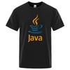 Sommer Herren T-Shirt Hohe Qualität 100% Baumwolle Lustiges JAVA Design Druck Lässig Cool Rundhals T-Shirt Herren Oberteil für Männer Hip Hop Tee