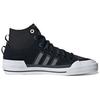 Adidas Originals Nizza Hi DL Canvas Suede Slip Resistant Mid Top Skate Shoes Unisex Skate Shoes Black White Silver GZ2657