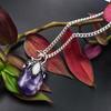 Silver-925 Pendant With Chain Purple Amethyst 122.45 Ct Natural Fancy Shape P-2072-S