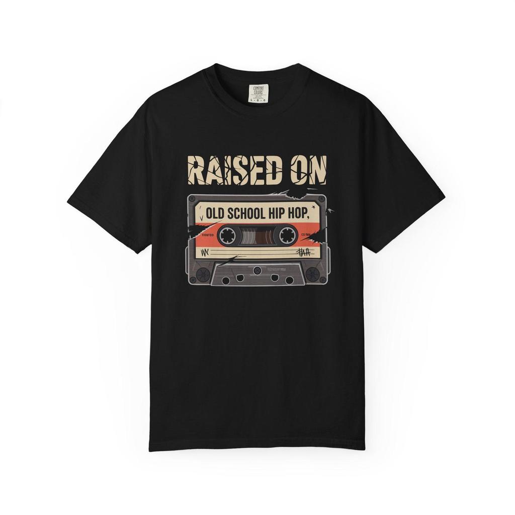 Raised On Old School Hip Hop T-shirt | Vintage Cassette Tape Design