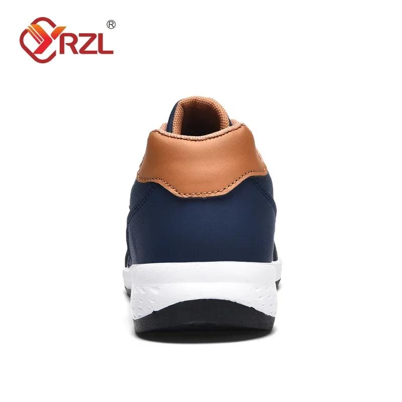 YRZL Herrenschuhe Frühling Herbst wasserdichte Wanderschuhe Freizeit Herren Leder Sportschuhe rutschfeste Schuhe Tennis für Herren