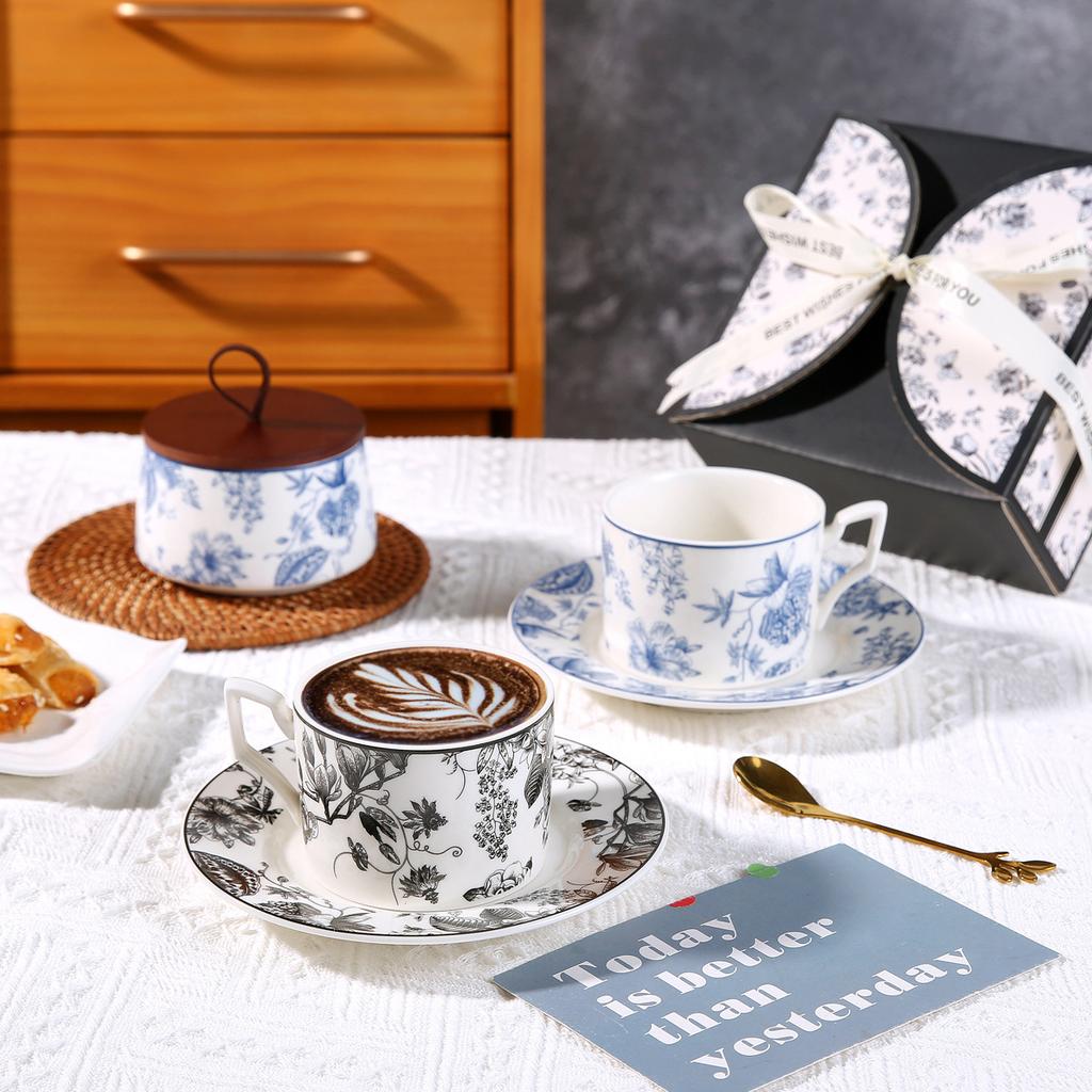 220 ml Retro-Kaffeetasse, Snackschale, Espressotasse, Keramik-Trinkgeschirr, nordische Heimdekoration, Tasse, Urlaubsgeschenkset