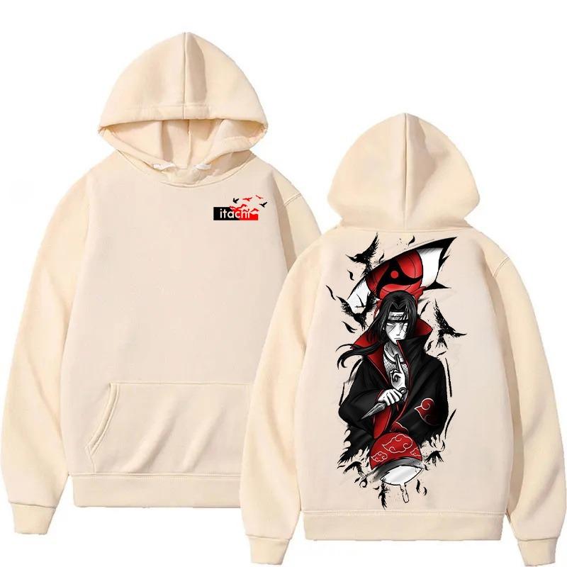 Naruto Itachi Uchiha Collaboration Autumn/Winter Men's Pure Cotton Hoodie Casual and Daily Commuting Anime Harajuku Style
