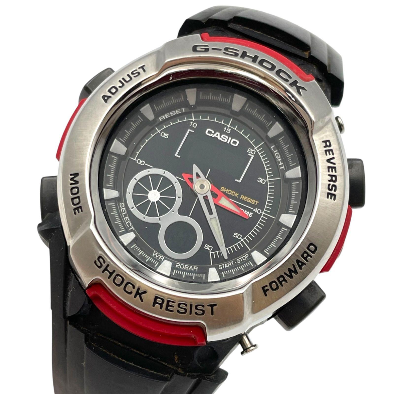 Б/у Неподвижный/Текущий Casio G-SHOCK Cockpit CASIO G-SHOCK G-600 Кварцевый Цифровой Анализатор QZ 2-стрелочные Часы Серия Cockpit [d24]