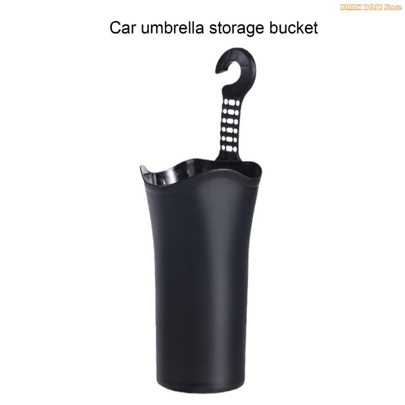 K1AE Waterproof Car Trash Can with Car Headrest Hooks Hanging Garbage Container