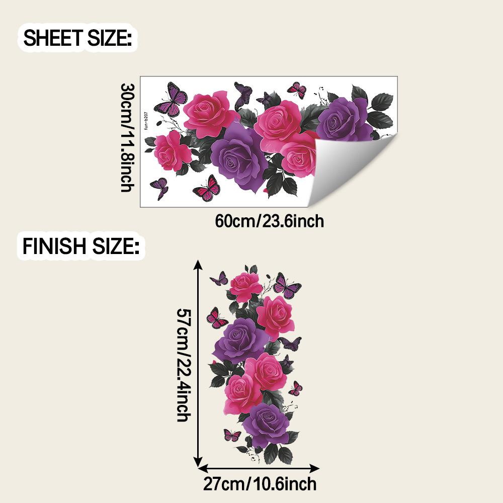 

Креативные ретро фиолетовые лозы наклейки для украшения и благоустройства ванной комнаты