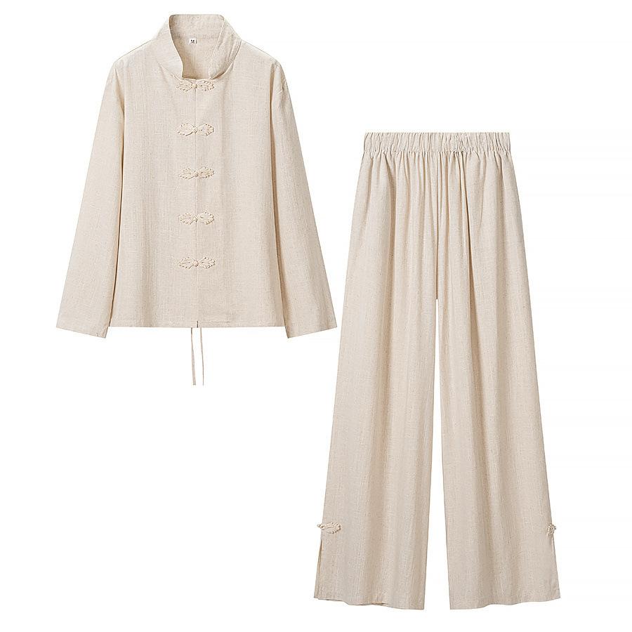 European and American Style, New Women's Clothing, Foreign Style, Fashionable, Versatile, Fashionable, National Style Cotton and Linen Suit