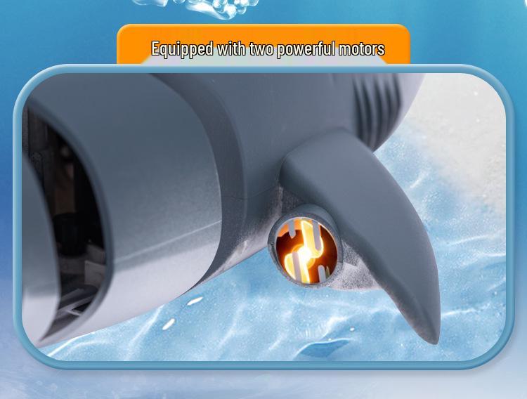 2.4G Remote Control Shark Toy - Water Spraying, Photo Taking, Electric Swing Fish Model for Boys