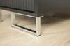 Set of 4 metal furniture legs, silver chrome frame, 20 x 9 cm