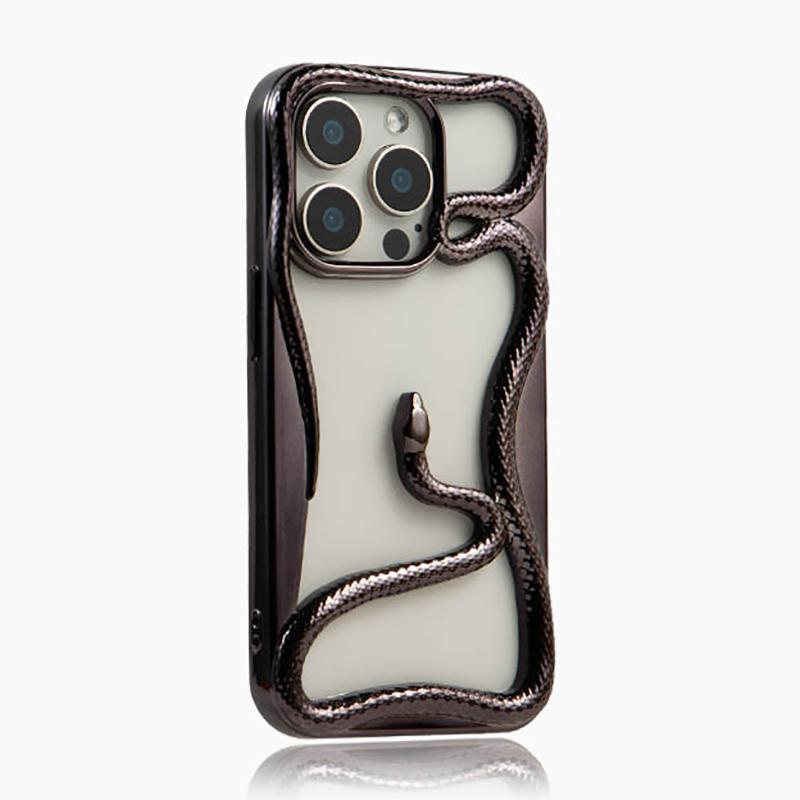 Hollow Out Snake Plating Matte Phone Case For For Iphone 17 Air 16 1 14 Plus 13 12 11 Pro Max Heat Dissipation Back Cover