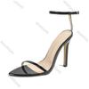 Fashion Fashion Ankle Buckle High Heels Women Summer Shoes Sexy Stiletto Heel Gladiator Black Sandals for Women Pointed Toe Pumps Sandal