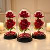 1 Set Glowing Rose Decoration Acrylic Led Light Creative Rose Artificial Flowers Ornaments Wedding Valentine'S Day Gift