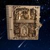 Wooden Magic Book 3D Puzzle Model DIY Creative Assembly Kit Handcrafted Home Decor Model Festive Gift