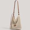 Fashion Bucket Bag - Single Shoulder Strap, Open-weave Knitted Bag, Large Capacity Woven Bag