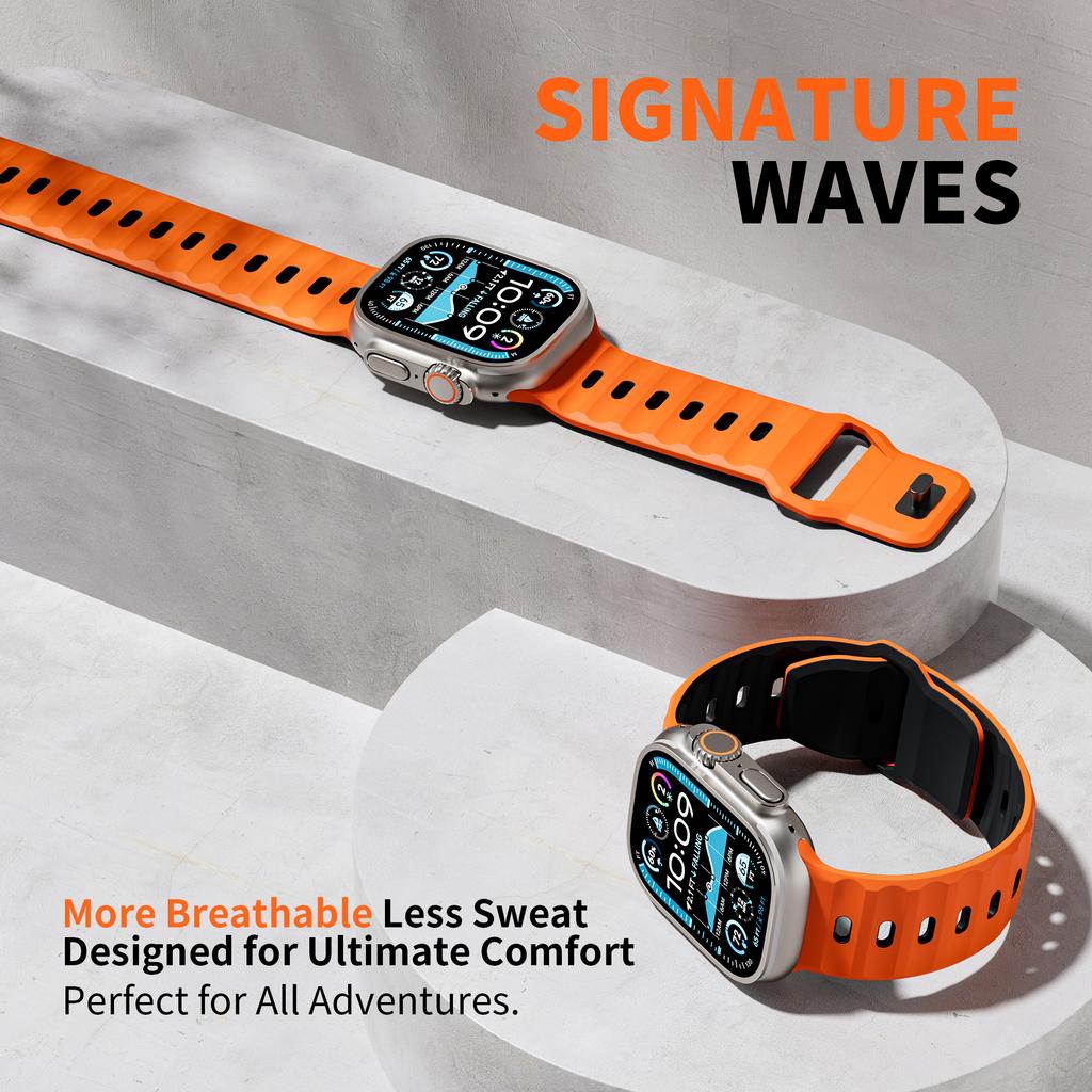 Band For Smart Watch Ultra 2 49mm 10 46mm 9 8 7 45mm Silicone Sport Soft Strap Bracelet Accessories for Watch Series SE 6 5 4 3 2 1 44mm 42mm