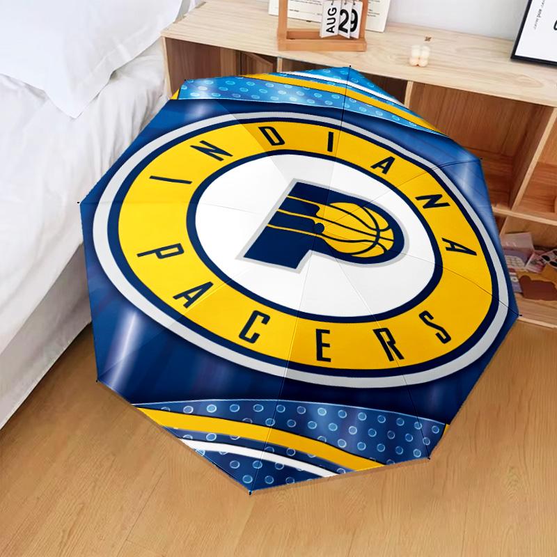 Pacers Basketball Team Umbrella Folding umbrella, automatic umbrella 8-Frame for Travel, camping Use Gift for Halloween Christmas