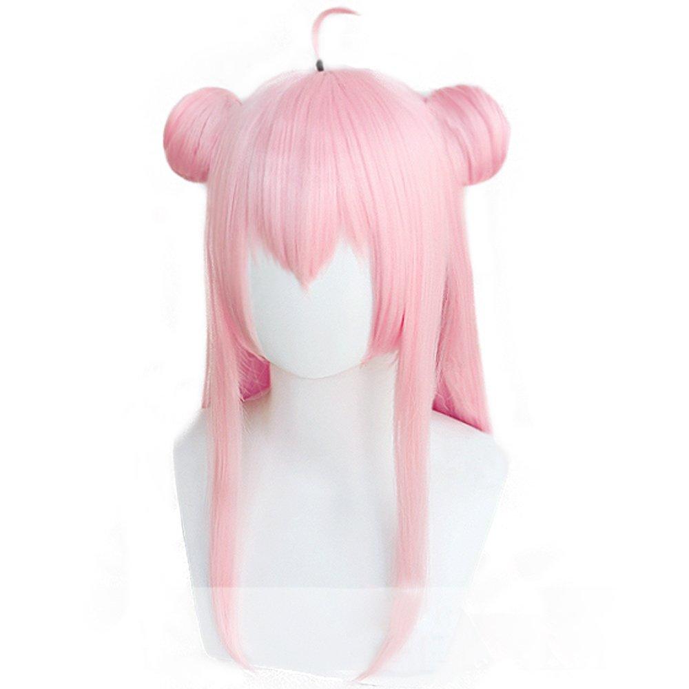 

косплей парик розовый парик 2 бонусных предмета термостойкий Second Castle полудлинный + розовый