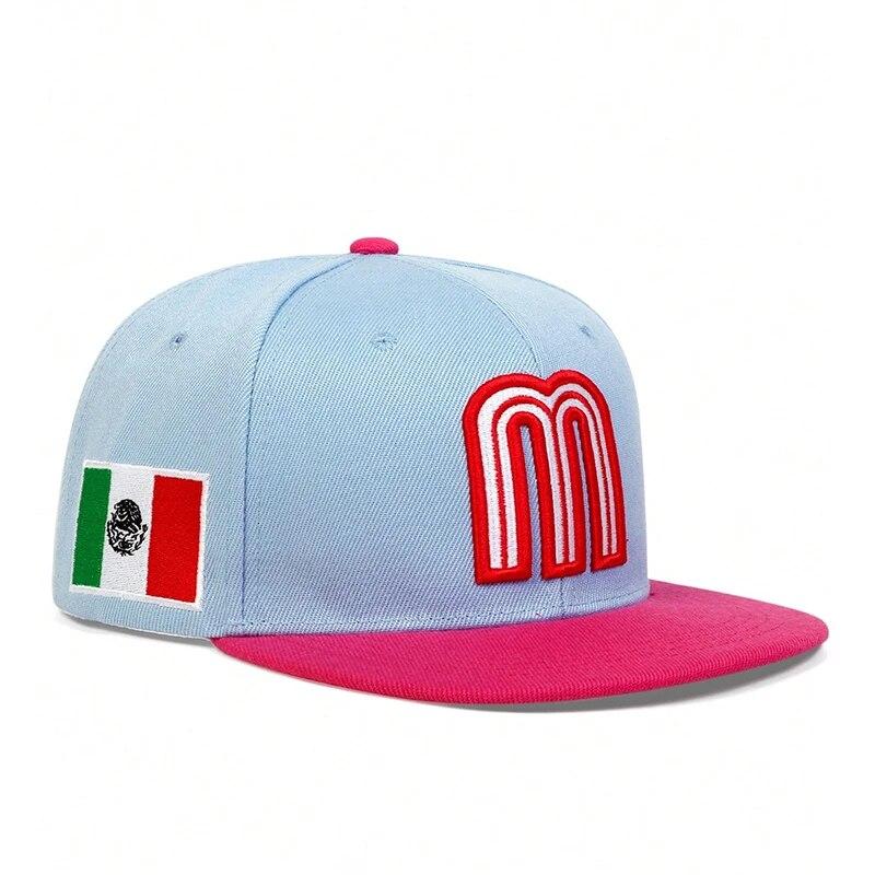 Unisex Simple Letter M Embroidery Hip-Hop Hats Outdoor Adjustable Casual Baseball Caps Sunscreen Hat