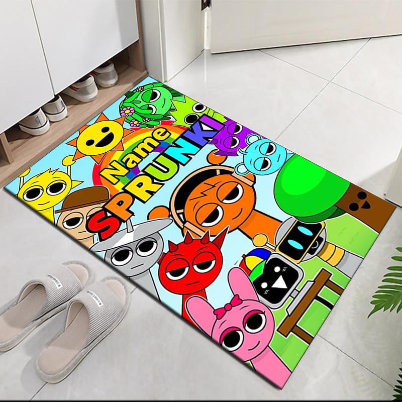 Custom Name Sprunki Printed Carpet, for Office Chair Living Room Bedroom Kitchen Room Decor Gifts.