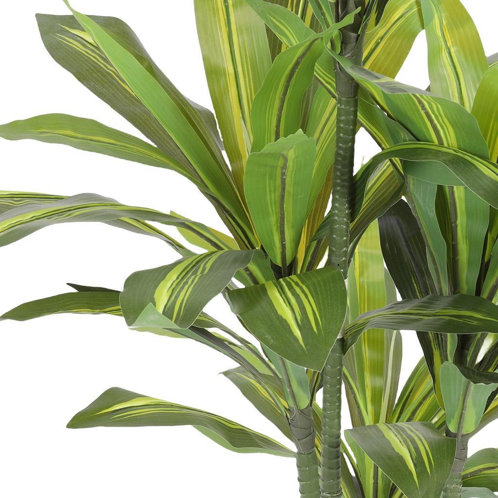 Faux Dracaena Fragrans Tree ABS PU Artificial Dracaena Fragrans Fake Floor Potted Plant for Home Office Living Room Decor
