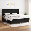 Vidaxl Letto Continentale Con Materasso, Nero, Tessuto, 200X200 Cm
