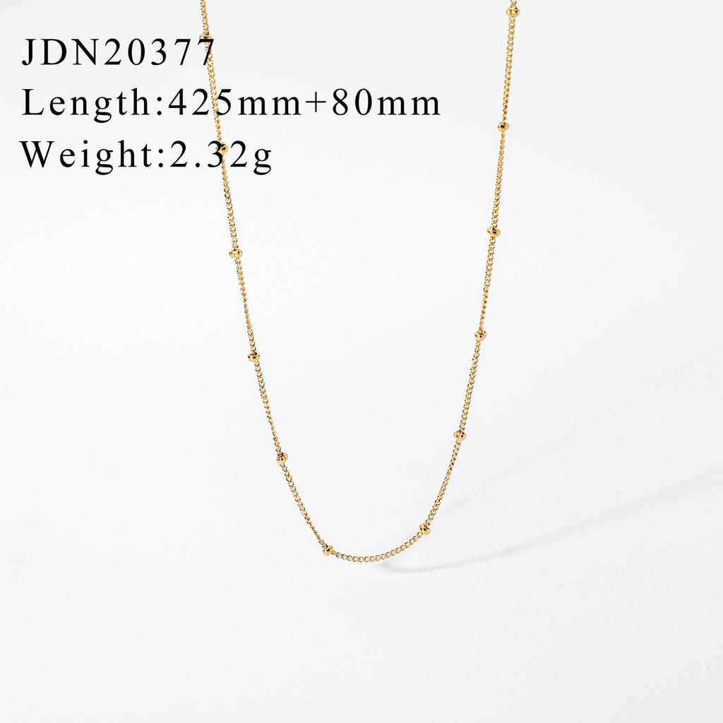 Wanxing 18K gold-plated titanium steel necklace ins wind light luxury cold collarbone chain stainless steel jewelry