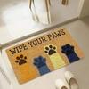 Black Cat Carpet Welcome Mat Hi Bye Cute Cartoon Nonslip Area Doormat Soft Mat Live Room Rug Bedroom Outdoor Carpet Home Decor