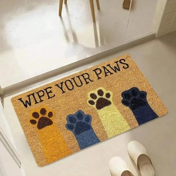 Black Cat Carpet Welcome Mat Hi Bye Cute Cartoon Nonslip Area Doormat Soft Mat Live Room Rug Bedroom Outdoor Carpet Home Decor