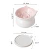 Ceramic Tall Footed Slow Eating To Prevent Choking Pet Bowls, Anti Overturning Oblique Mouth, Neck Protection, Dog Cat Bowl, 1Pc