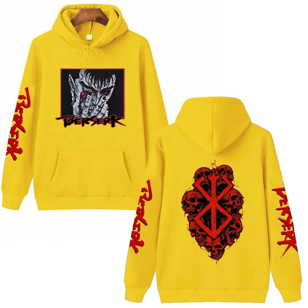 Sudadera con Capucha Vintage Anime Berserk Guts con Estampado Gráfico para Hombre Mujer Sudaderas Manga Streetwear Prevalente Harajuku Unisex