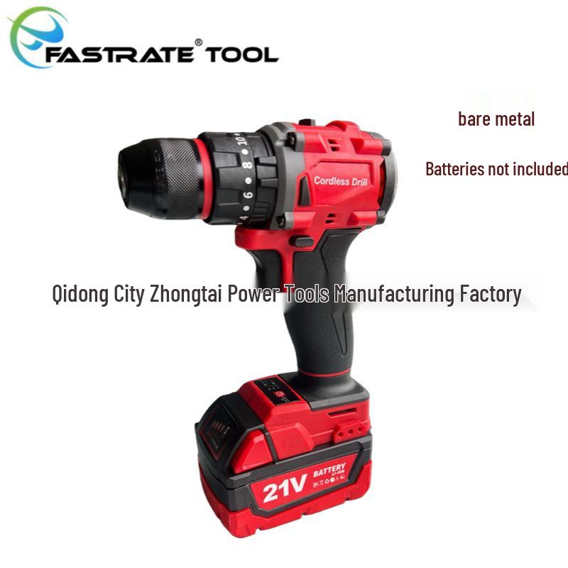 High-Power Brushless Lithium Electric Drill - Multi-Function Handheld Pistol Drill for Home Use