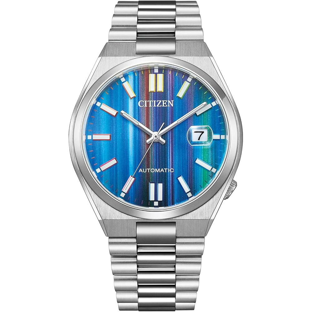 

Citizen Tsuyosa Automatic Men s Watch 40mm Blue Silver Gradient Metal Band Date Display