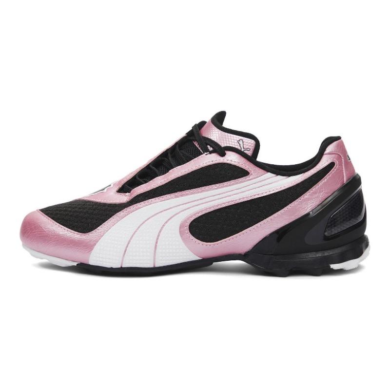 PUMA V-S1 Metallic Stylish Comfort Thin Sole Wear-resistant Low Lifestyle Sneakers Unisex Black Pink 402953-01 38