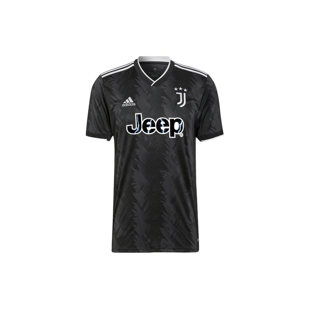 Adidas Juventus Fan Edition Patterned Print Short Sleeve Soccer Jersey Men Tops Black HD2015