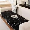 1Pc Sofa Cushion Irregular Special-Shaped Plush Winter Black Premium Sofa Non-Slip Cover Cover Towel Home Textile