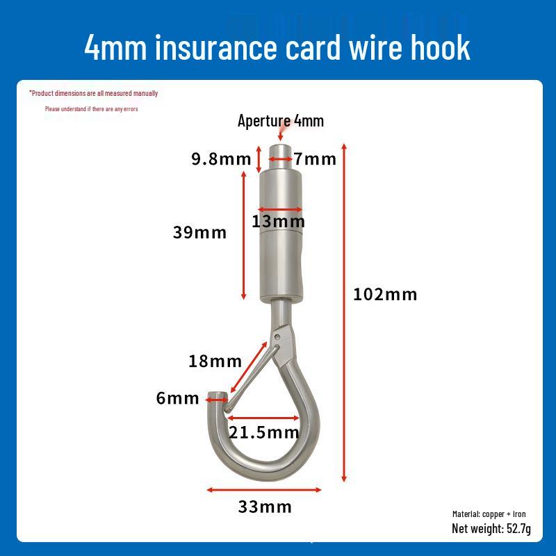 Steel Wire Rope Lock Feeder Safety Hook with Buckle for Picture Hanging