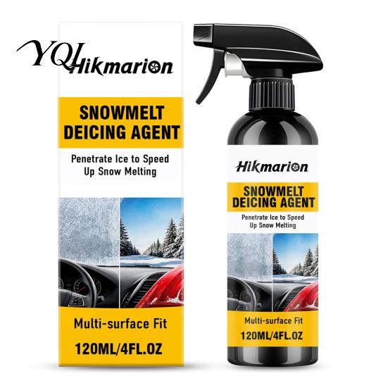 Safe for Glass Metal Surfaces Car Ice Melting Spray, 120ml De-Icer Windshield Windows Mirrors, Convenient Winter Auto Tool Fast Acting Remover