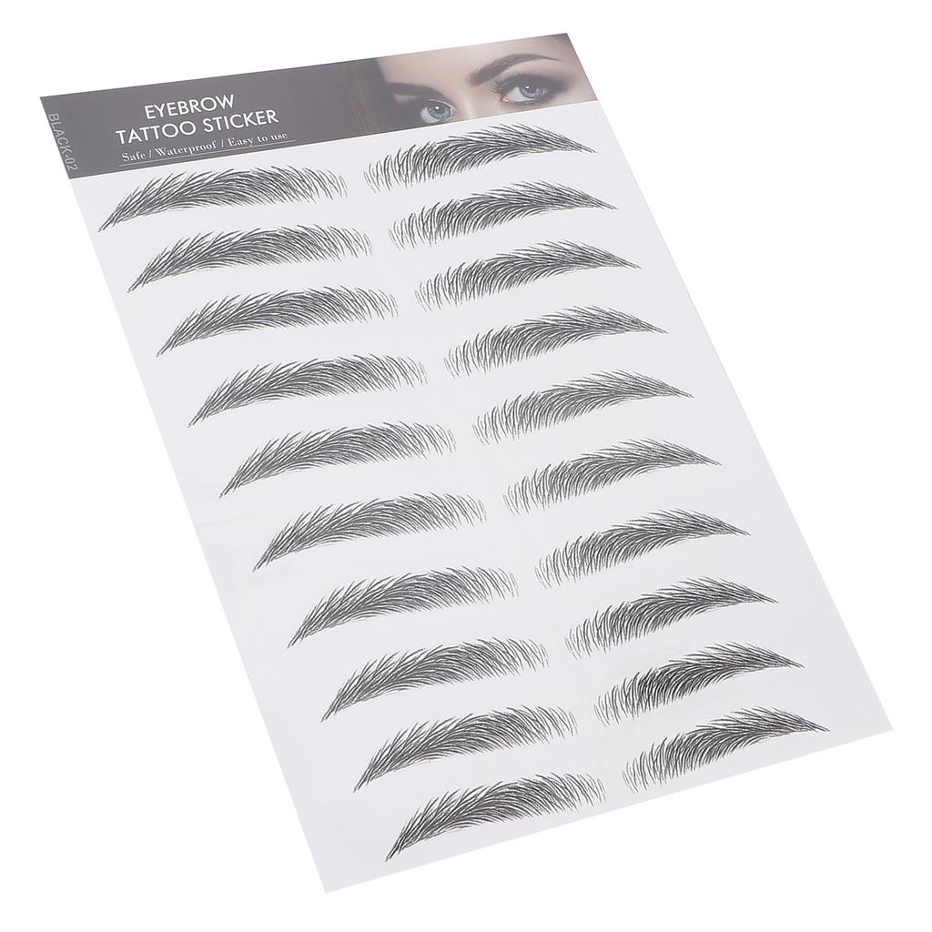 Long Lasting Eyebrow Transfers Sticker Household Portable Women Eyebrow Tattoo StickerBLACK 02