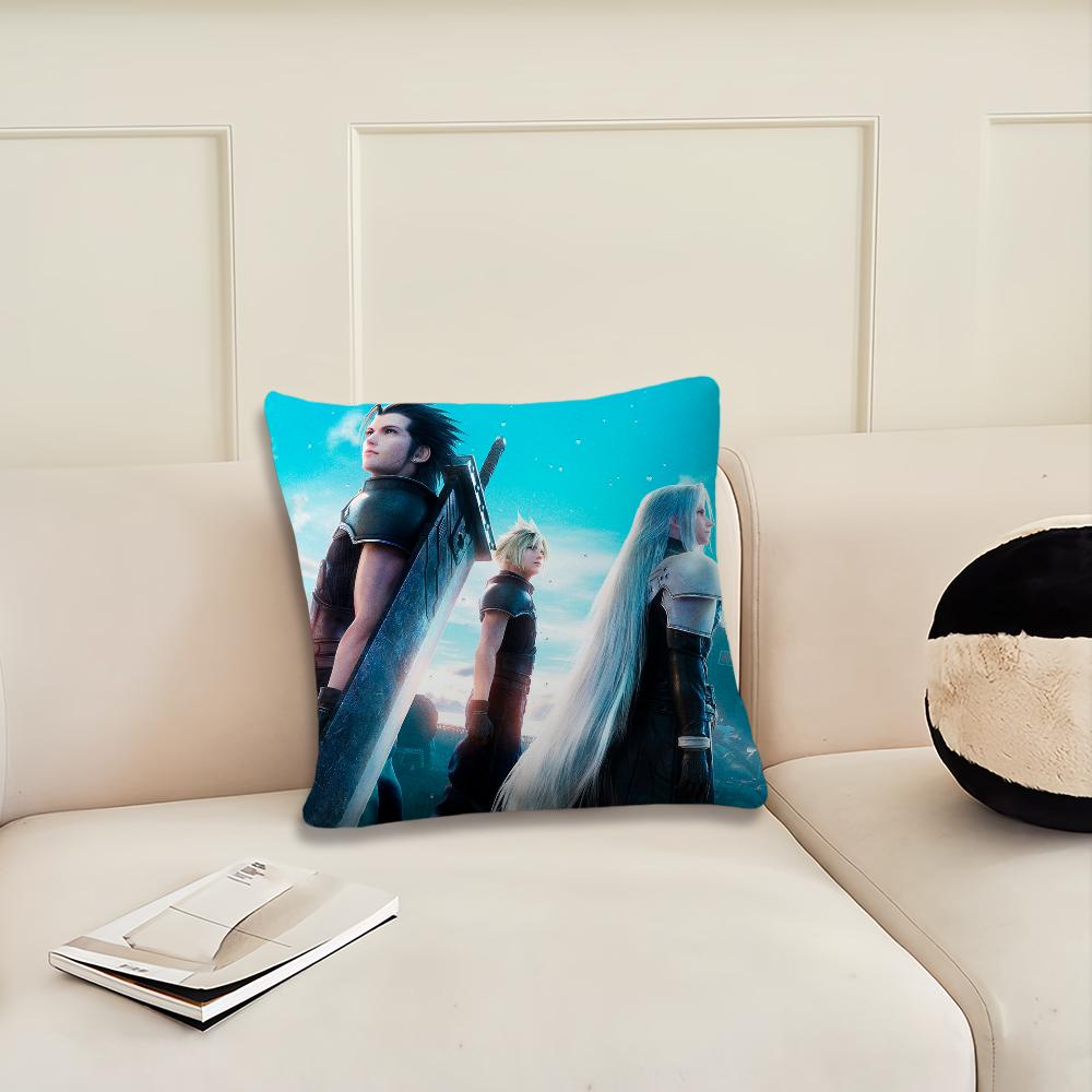 Game F-final F-fantasy VII Cushion Cover Pillow Cover Decoration Room Home Sofa Living Office Car Nordic Simplicity