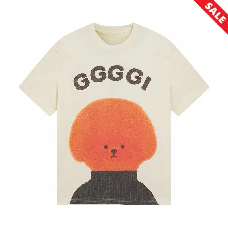 Luxury Playful Hat Puppy Print Cotton TShirt Premium Unisex Crew Neck Top with Brand Letter Detail for HighEnd Fashion