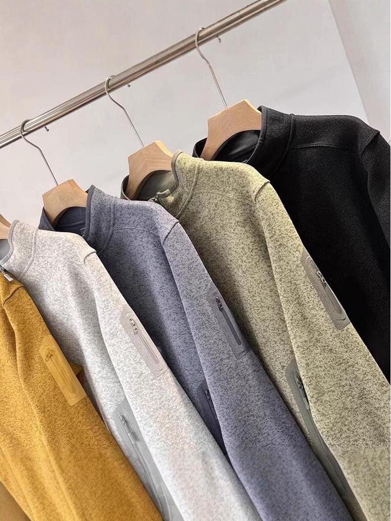 Unisex Outdoor Fleece Jacket - Thickened, Warm, Stand-up Collar for Autumn/Winter Sports