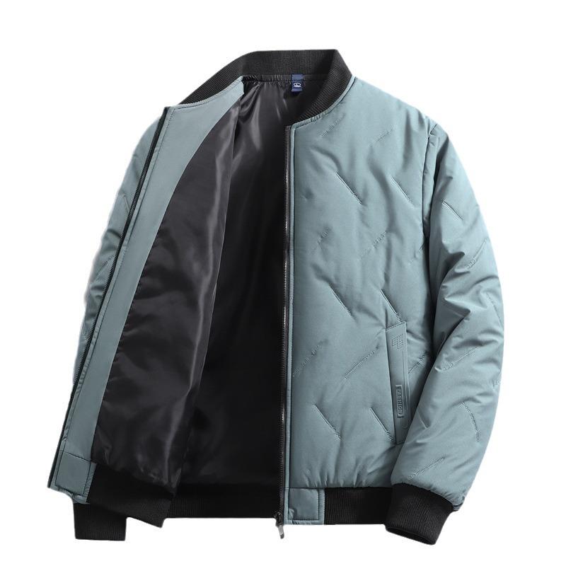 Down padded clothing men's winter youth baseball collar thickened warm cotton jacket jacket top men's winter wear trendy cotton suit